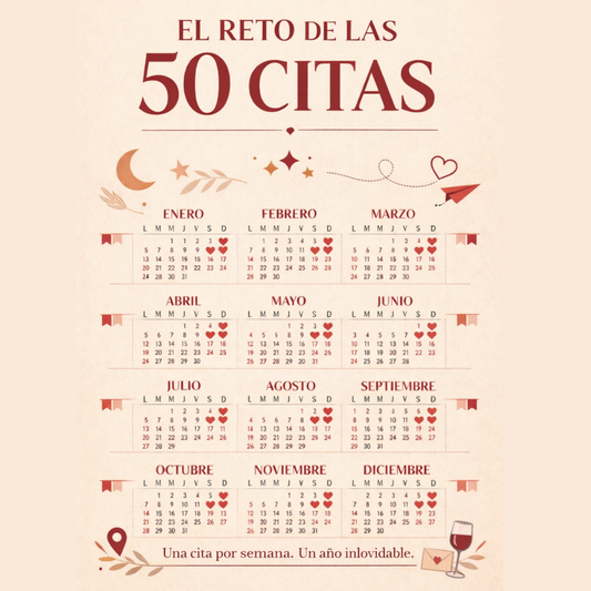 El reto de la 50 citas + 3 bonos: Pack que salva la relación de la rutina